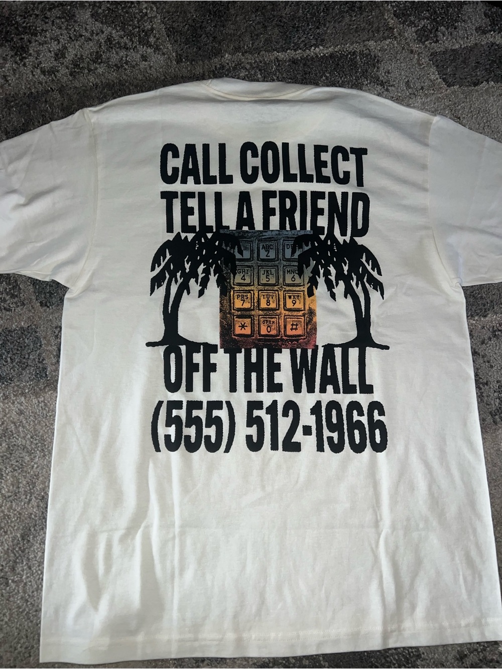 Vans White Wall Art with Black Text and Multicolor Keypad